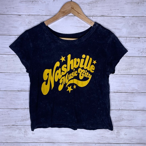 Nashville Music City Boxy Relaxed Fit T-shirt Retro - Picture 2 of 4
